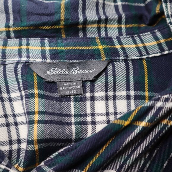 Eddie Bauer Plaid Button Down Shirt, XL - Picture 4 of 5